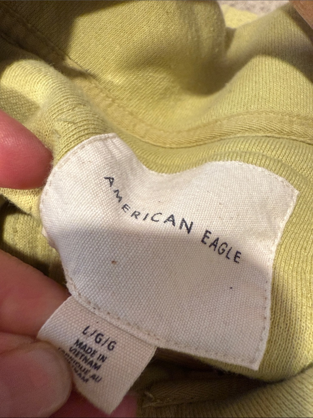 American Eagle Outfitters Lime Green Button-Up Pullover Sweatshirt - Picture 3 of 4